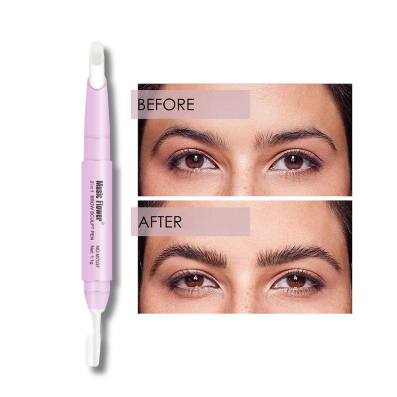 Dual-Ended Long-Lasting Brow Wax Pencil with Brush