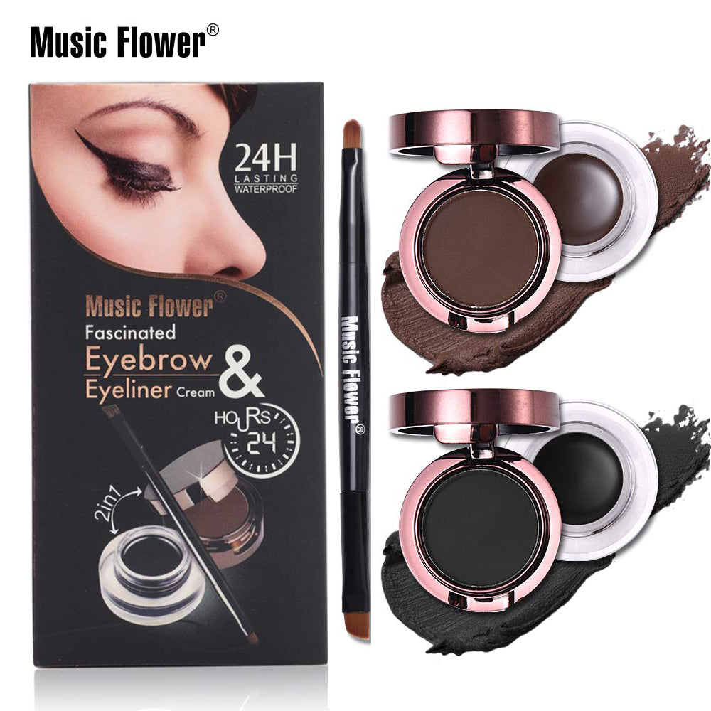 2-in-1 Waterproof Eyebrow and Eyeliner Cream