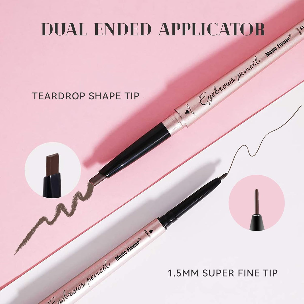 Dual-Tip Natural Brow Pencil: Fine & Triangle