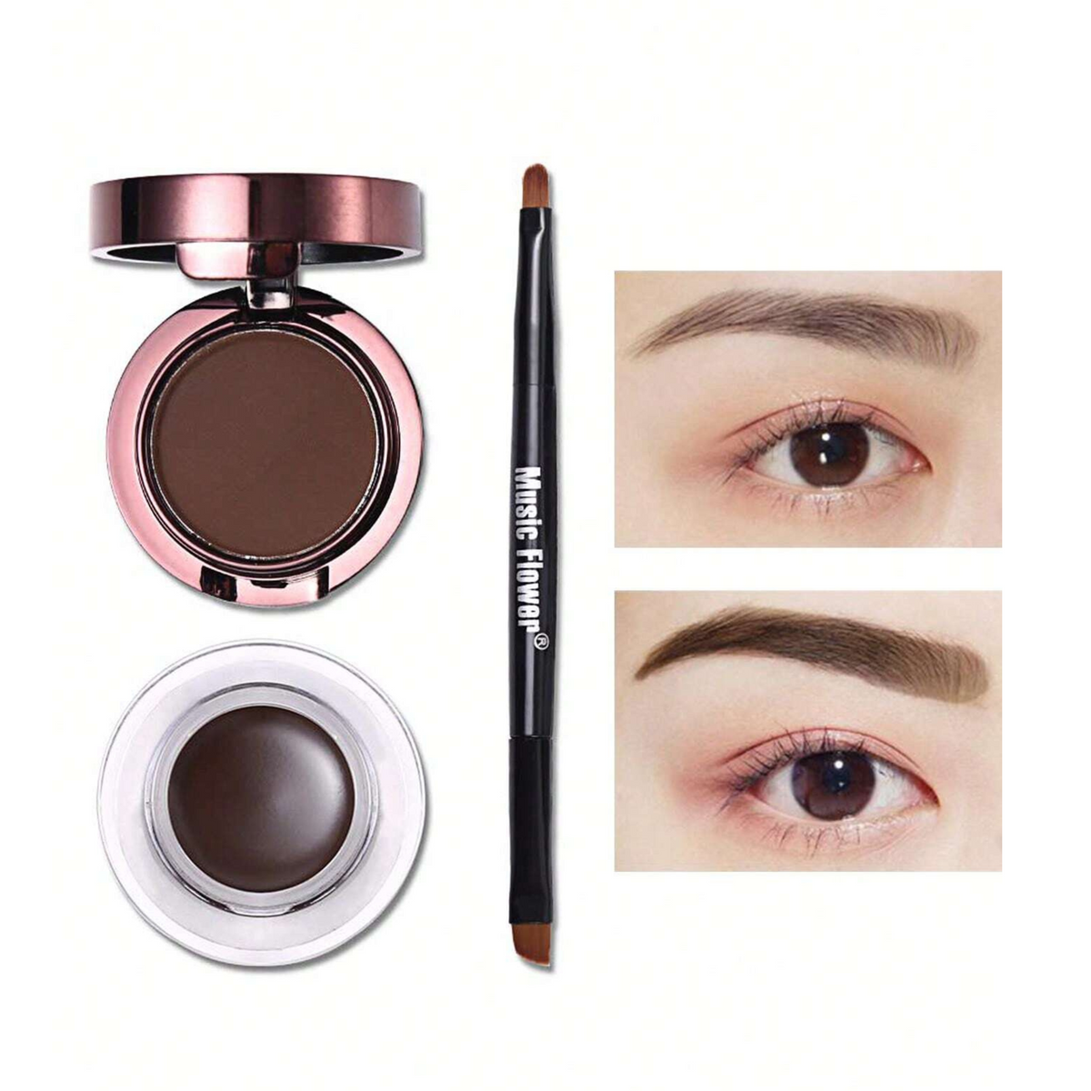 Eyebrow Powder and Gel Eyeliner Duo