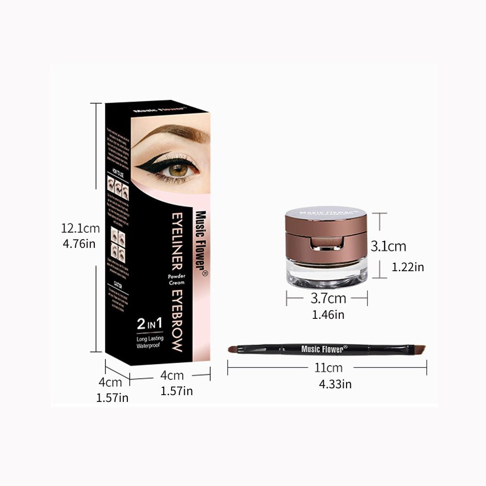 Eyebrow Powder and Gel Eyeliner Duo