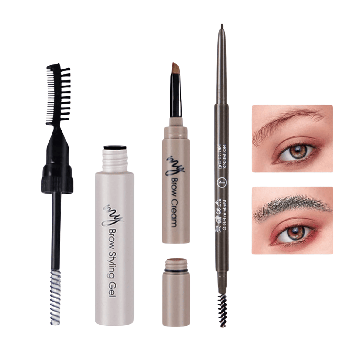 3-in-1 Eyebrow Kit: Brow Glue, Eyeliner Gel, Pencil