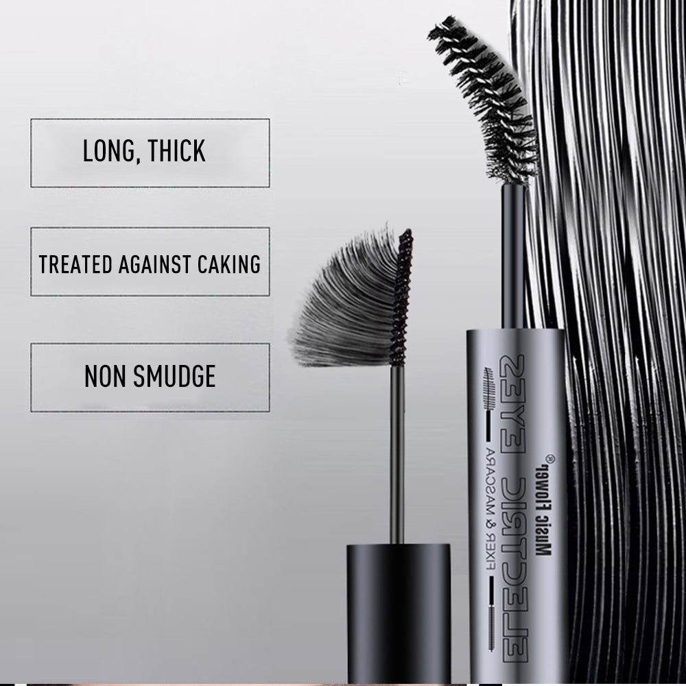 Voluminous and Curled Double Brush Mascara