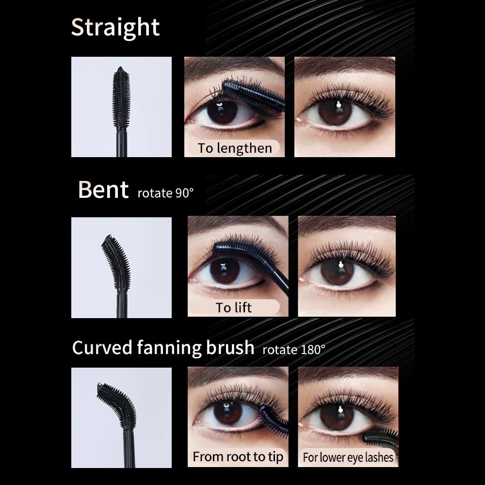 Rotating Brush Head Black Mascara