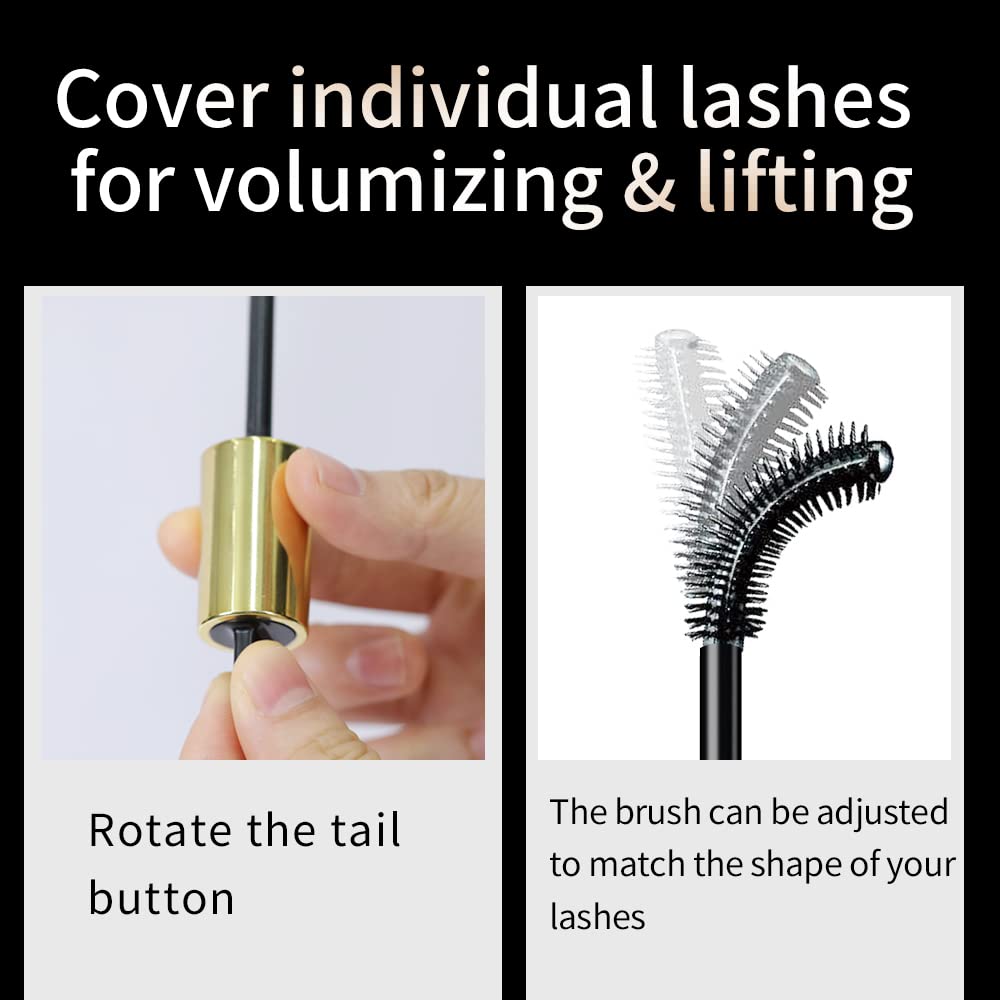 Rotating Brush Head Black Mascara