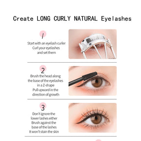 Music Flower Perfect Volume Mascara - Application Steps for Long Curly Eyelashes