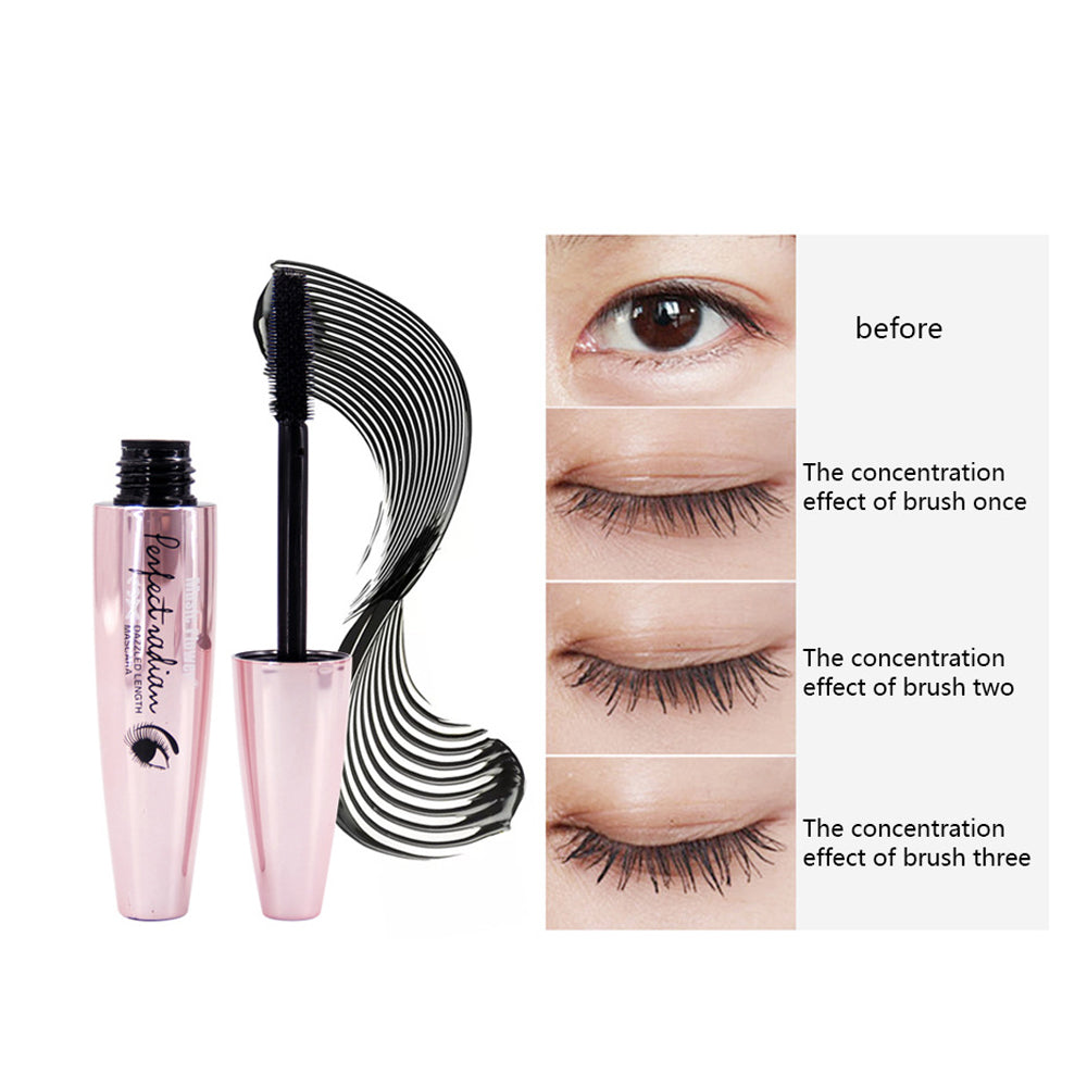 Music Flower Perfect Volume Mascara - Before and After Application