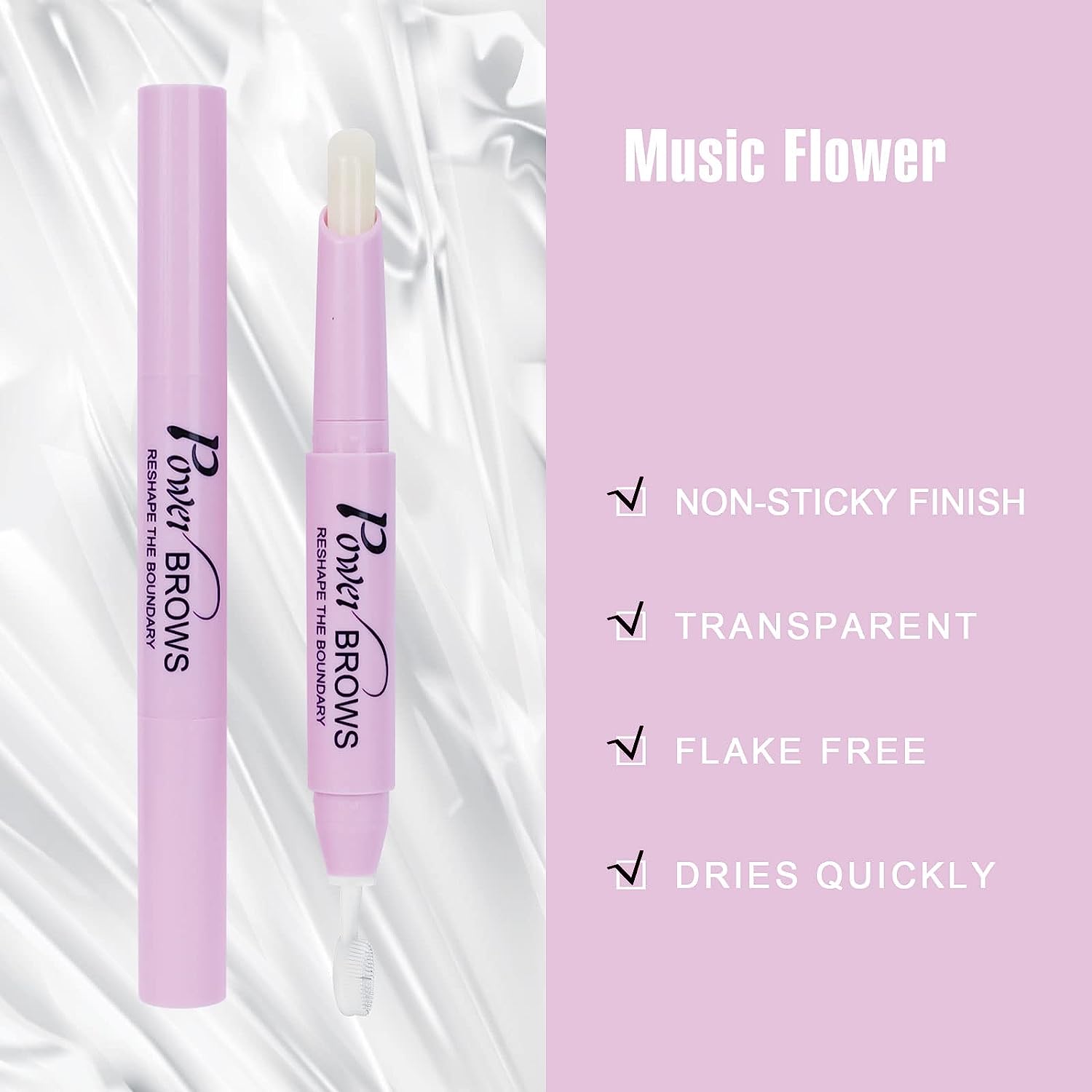 Dual-Ended Long-Lasting Brow Wax Pencil with Brush